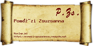 Pomázi Zsuzsanna névjegykártya